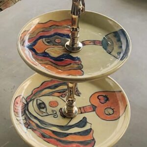 2 tier plate 10" n 8"